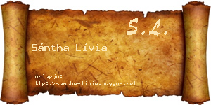 Sántha Lívia névjegykártya