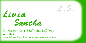 livia santha business card